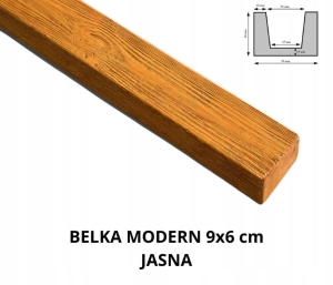 Belka Na Sufit Imitacja Drewna 9x6cm