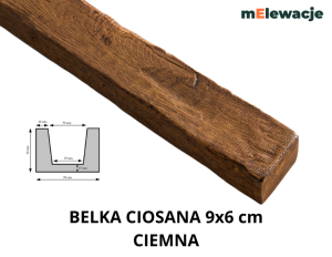 Belka Rustykalna Dekoracyjna CIEMNA