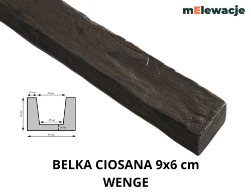 CIOSANA BELKA RUSTYKALNA WENGE 9X6