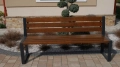 ławka ogrodowa nowoczesna bez podłokietników