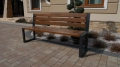 ławka ogrodowa nowoczesna bez podłokietników modern