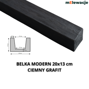 Belka Dekoracyjna Drewniana CIEMNY GRAFIT 20x13cm   