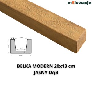 Belka Dekoracyjna Drewniana JASNY DĄB 20x13cm   