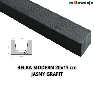 Belka Dekoracyjna Drewniana JASNY GRAFIT 20x13cm   