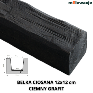 Belka Drewniana CIEMNY GRAFIT 