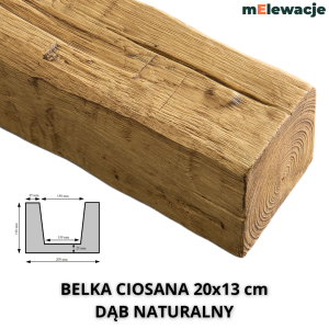 Belka Rustykalna Na Sufit DĄB NATURALNY
