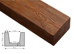 Belka Drewniana Ozdobna 20x13cm