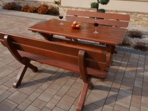 Zestaw EXCLUSIVE II stół 160 cm+ 2 ławki 150 cm