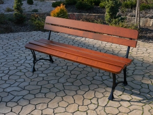 Ławka z oparciem bez podłokietnika ROYAL  