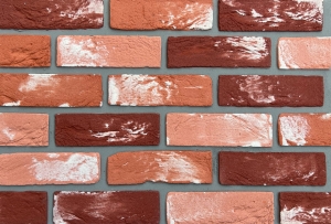 Imitacja Cegły Elewacyjnej z Fugą CZERWONO-BIAŁA | zestaw 1m²