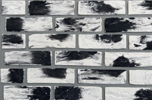 Cegła Ozdobna Elewacyjna CZARNO-BIAŁA | zestaw 1m²